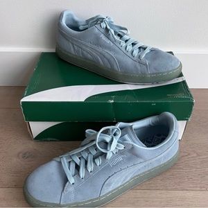 PUMA SUEDE CLASSIC ICE MIX SNEAKERS IN COOL BLUE FRENCH BLUE SIZE 12